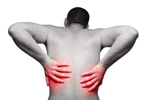πόνος στην πλάτη με οστεοχόνδρωση της σπονδυλικής στήλης